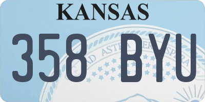 KS license plate 358BYU