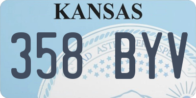KS license plate 358BYV