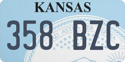 KS license plate 358BZC