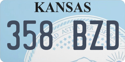 KS license plate 358BZD