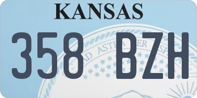 KS license plate 358BZH