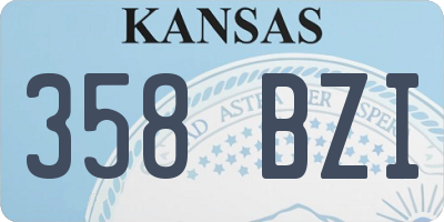 KS license plate 358BZI