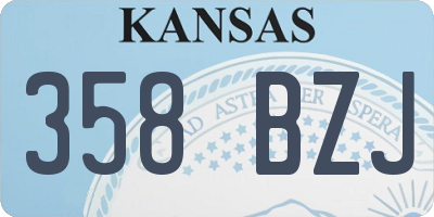 KS license plate 358BZJ