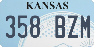 KS license plate 358BZM