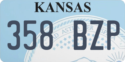 KS license plate 358BZP