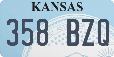 KS license plate 358BZQ