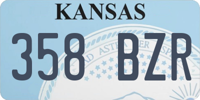 KS license plate 358BZR