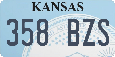 KS license plate 358BZS
