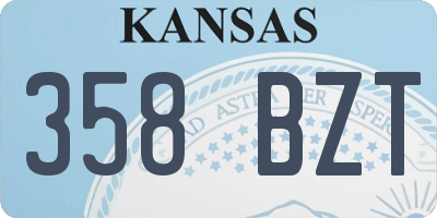 KS license plate 358BZT