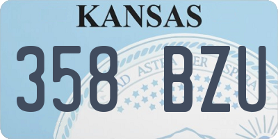 KS license plate 358BZU