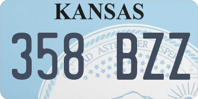 KS license plate 358BZZ