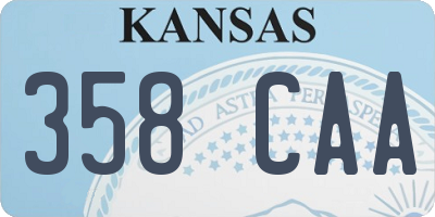 KS license plate 358CAA