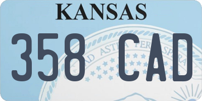 KS license plate 358CAD