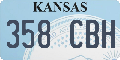 KS license plate 358CBH