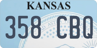 KS license plate 358CBQ
