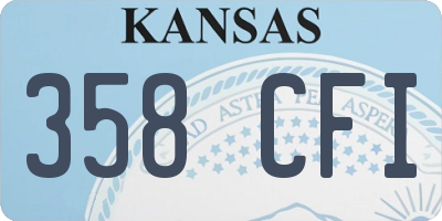 KS license plate 358CFI