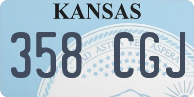 KS license plate 358CGJ