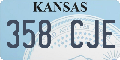 KS license plate 358CJE