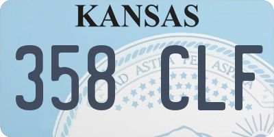 KS license plate 358CLF