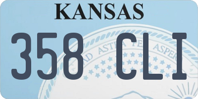 KS license plate 358CLI