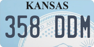 KS license plate 358DDM