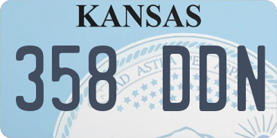 KS license plate 358DDN
