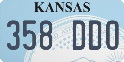 KS license plate 358DDO