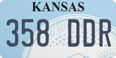 KS license plate 358DDR