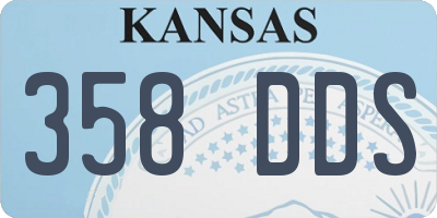 KS license plate 358DDS
