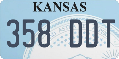 KS license plate 358DDT