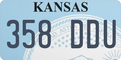 KS license plate 358DDU