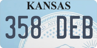 KS license plate 358DEB