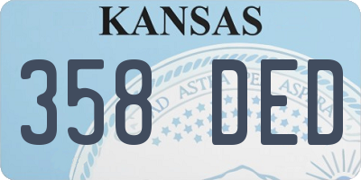KS license plate 358DED