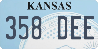 KS license plate 358DEE