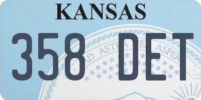 KS license plate 358DET