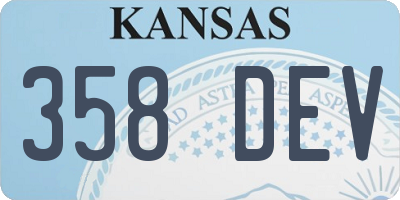 KS license plate 358DEV