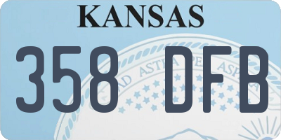 KS license plate 358DFB