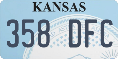 KS license plate 358DFC