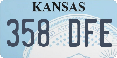 KS license plate 358DFE