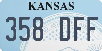 KS license plate 358DFF
