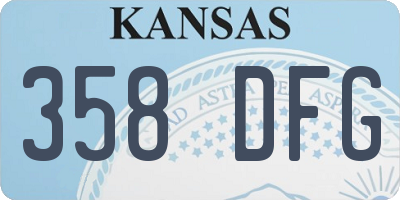 KS license plate 358DFG