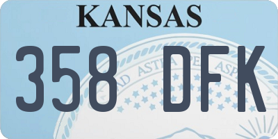 KS license plate 358DFK