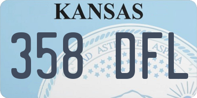 KS license plate 358DFL