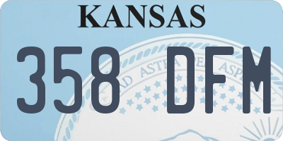 KS license plate 358DFM