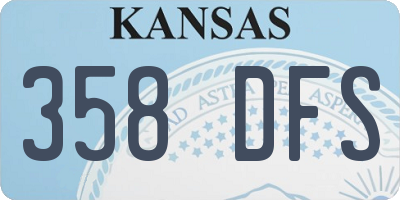 KS license plate 358DFS