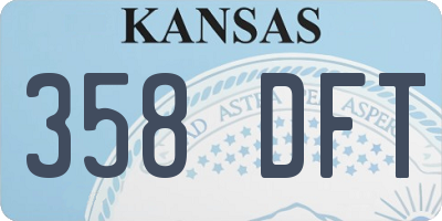 KS license plate 358DFT