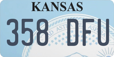 KS license plate 358DFU