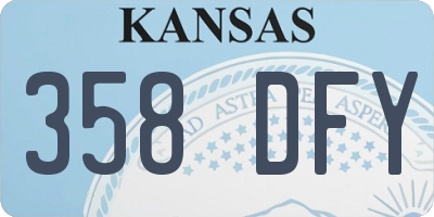 KS license plate 358DFY