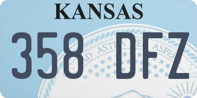 KS license plate 358DFZ