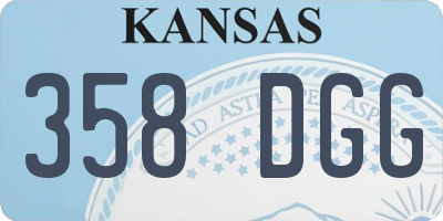 KS license plate 358DGG